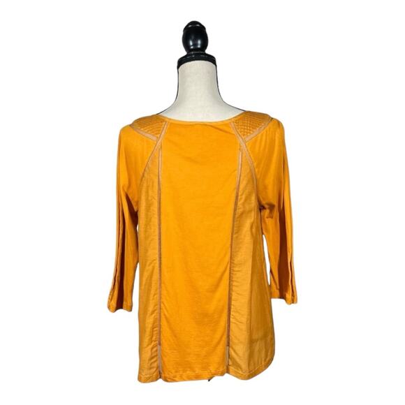 Anthropologie Deletta Golden Tie Neck Silk Blouse - Picture 3 of 4